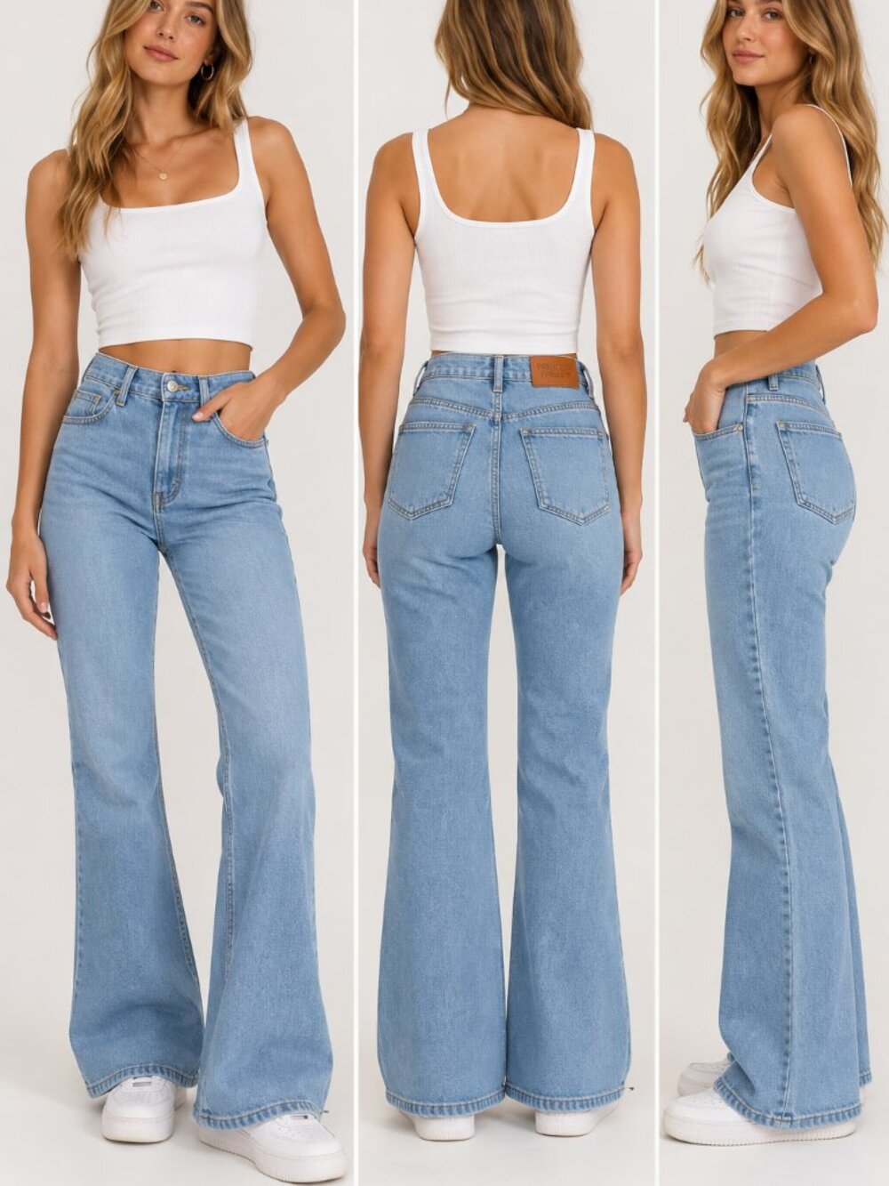 Princess Polly High Rise Flare Jeans – Size 4 / 32